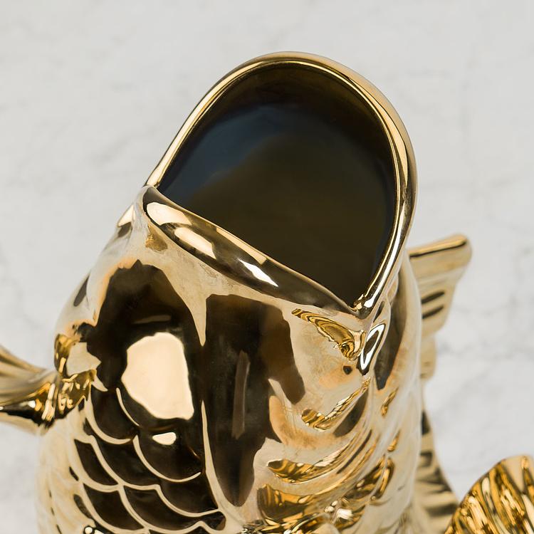 Ваза золотого цвета Блабб Blubb Gold Vase