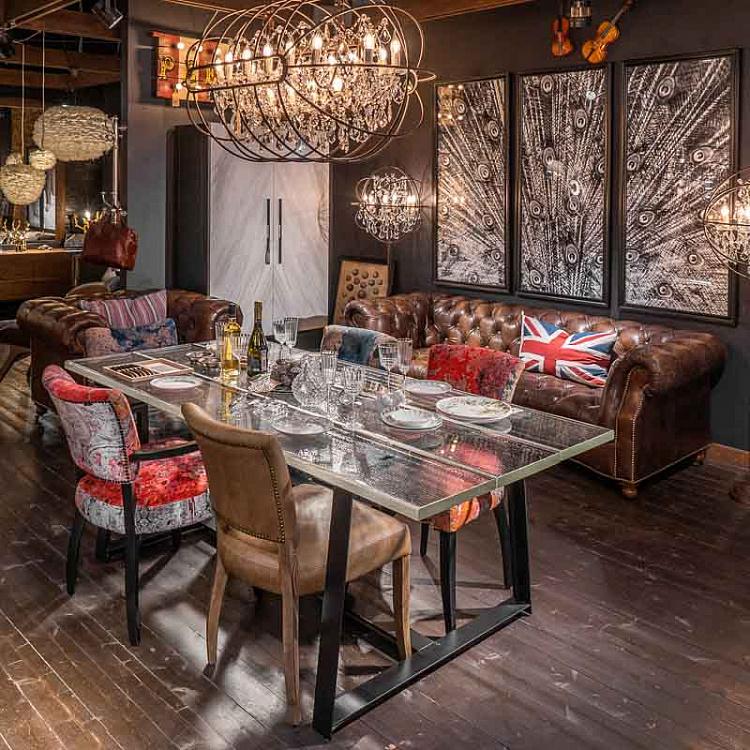 Прямоугольная Хрустальная люстра с гироскопом, S Gyro Crystal Rectangular Pendant Small