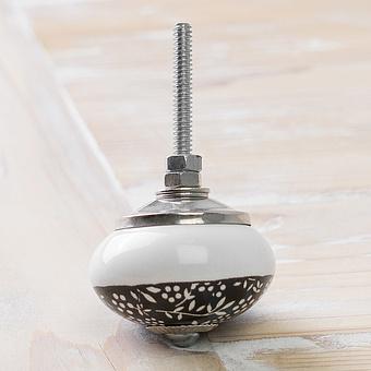 Мебельная ручка Black Meadow Round Ceramic Knob
