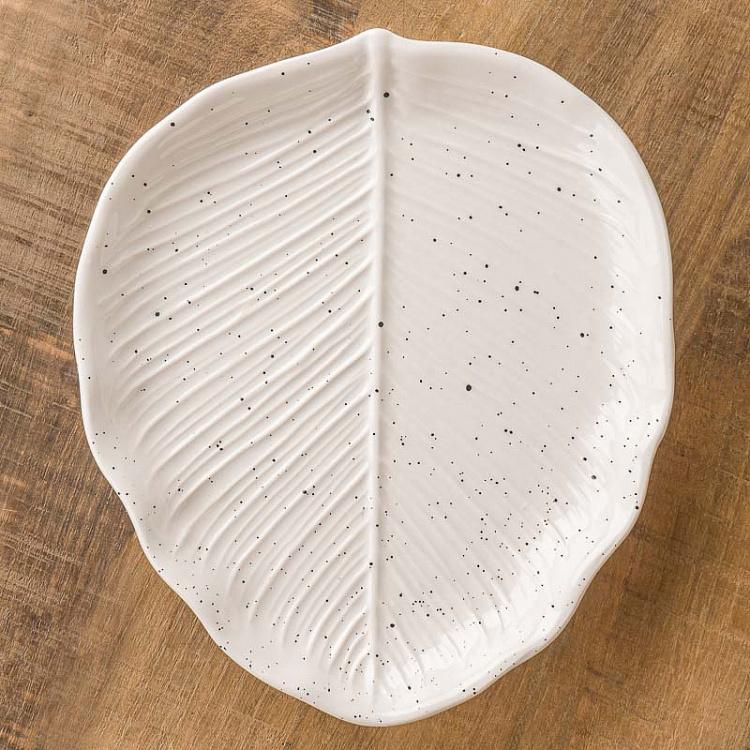 Широкое сервировочное блюдо-лист Зельда, L Zelda Plate Leaf Wide Large