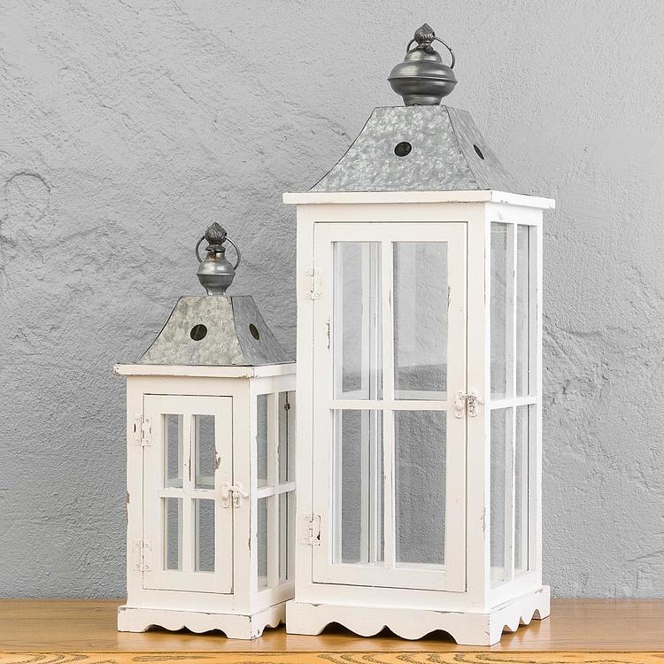 Набор из двух подсвечников-фонарей Эвелин Set Of 2 Enclosed Square Lanterns Evelyn
