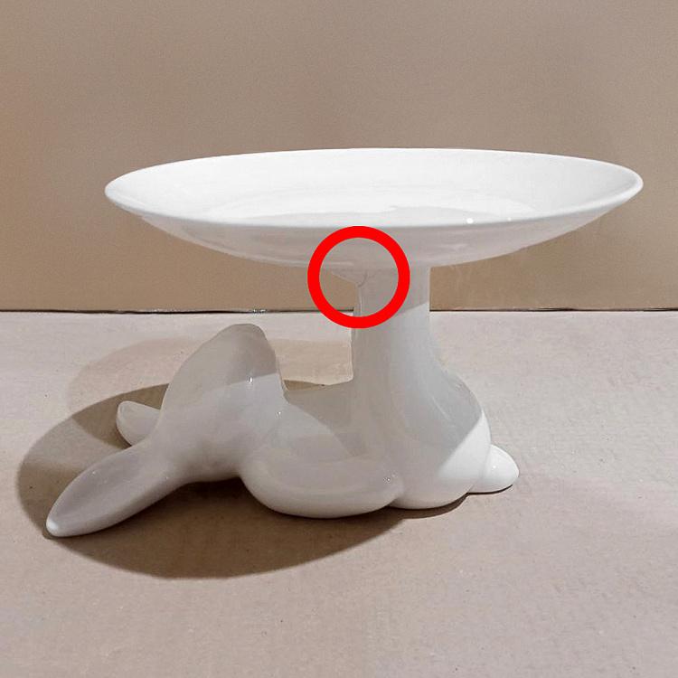 Сервировочная подставка-тортовница Кролик, M дисконт1 Decorative Plate Rabbit Medium discount1