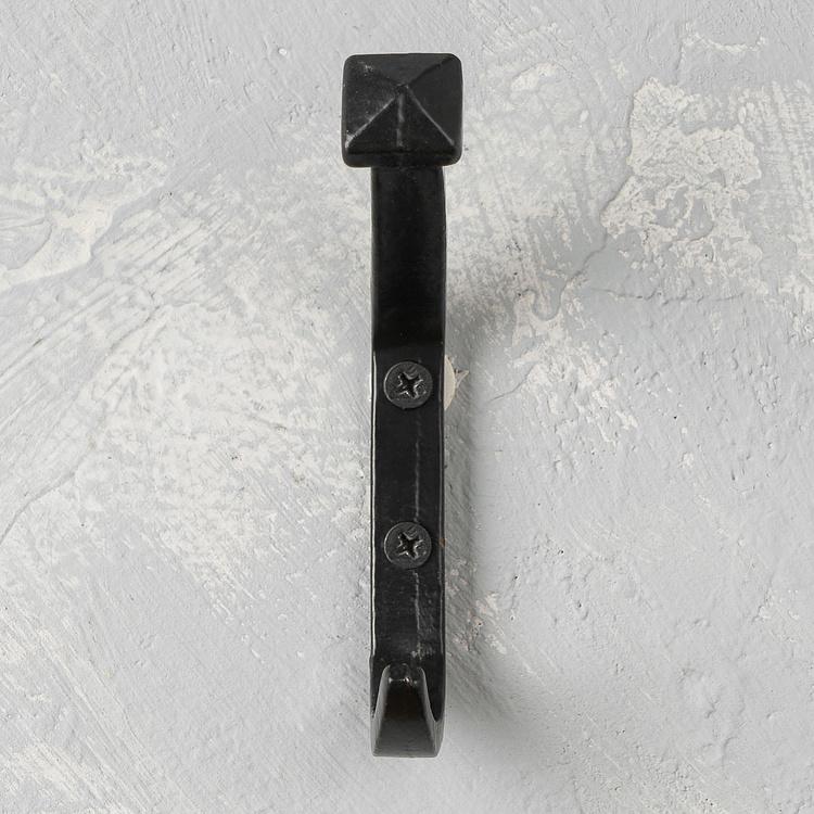 Двухрожковый крючок Железнодорожный костыль Railroad Spike Hook Black