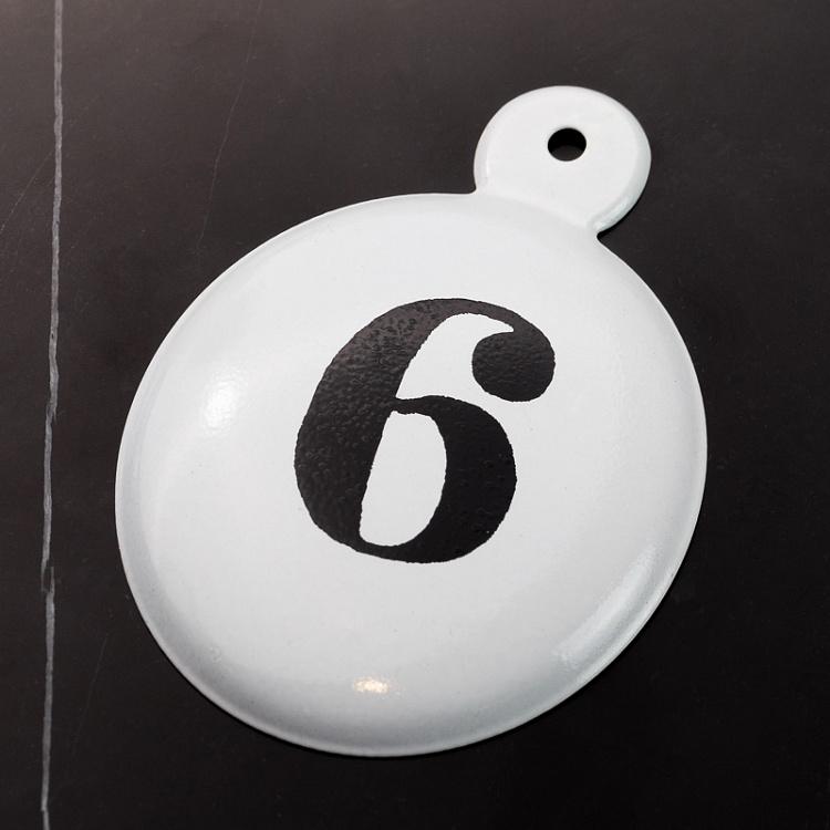 Подвесная металлическая цифра 6 Hanging Number 6