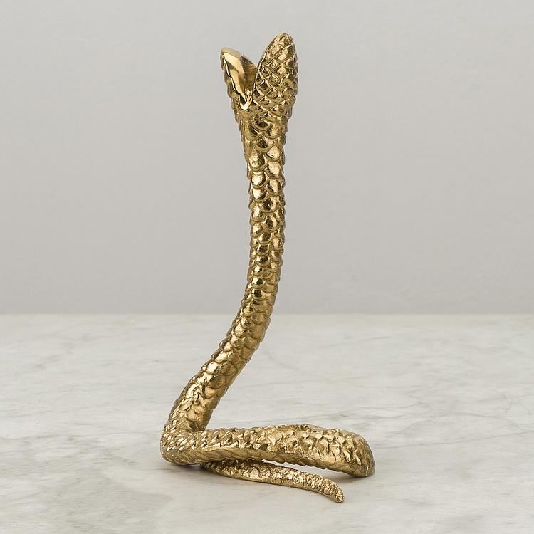 Золотой подсвечник Змея Snake Candle Holder Gold