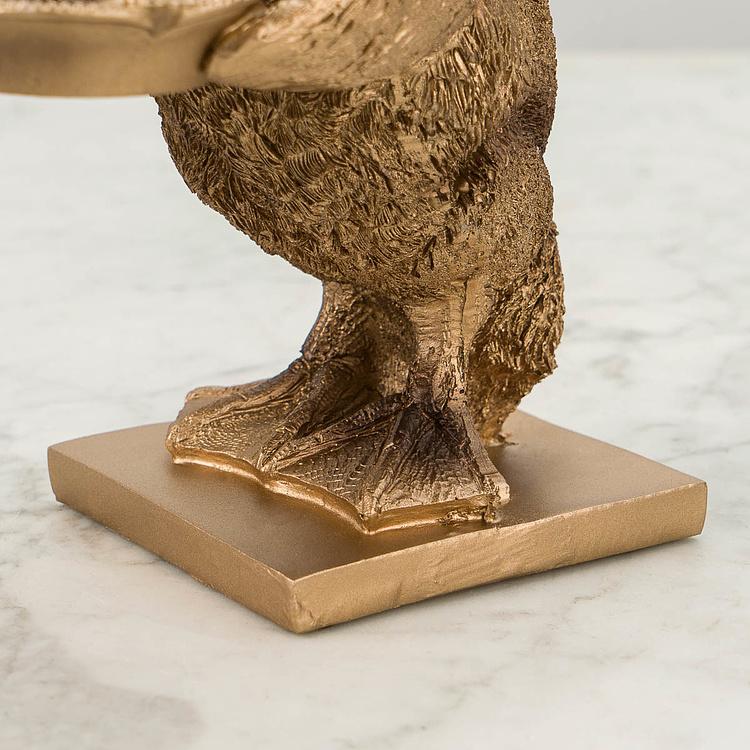 Подставка для мелочей и украшений Золотая утка Card Holder Duck Gold