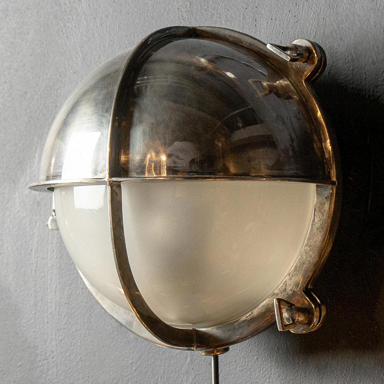 Бра Иллюминатор с матовым стеклом Outdoor Porthole Lamp With Frosted Glass