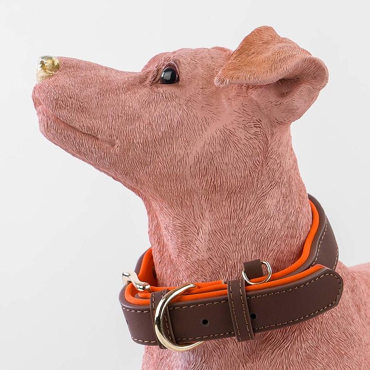 Статуэтка Собака Чарли в ошейнике Dog Charlie With Collar Pink