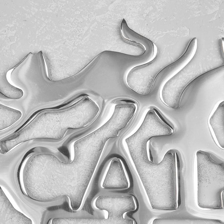 Четырёхместная настенная вешалка Я люблю кошек Coat Rack I Love Cats 4 Hooks