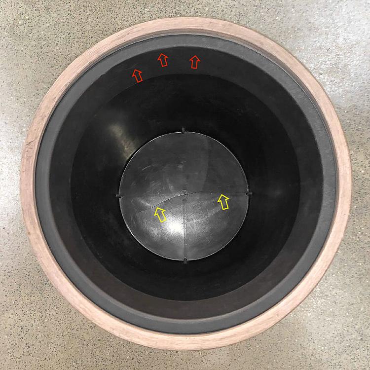 Кашпо-чаша Эффектори светлый дуб, L дисконт Effectory Wood Bowl Pot Light Oak Large discount