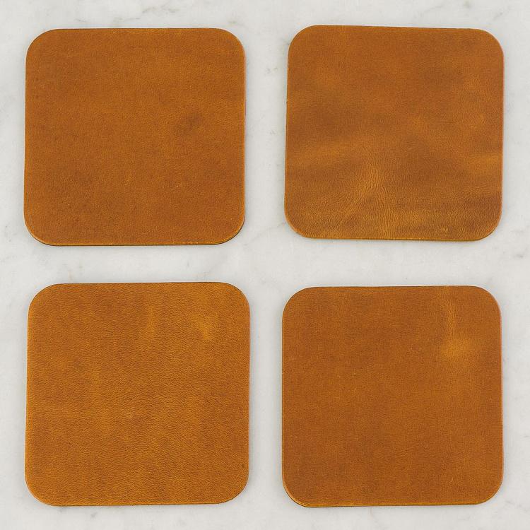 Набор из пяти квадратных подставок под стаканы и чайник Карамель Олд Set Of 5 Square Coasters Caramel Old