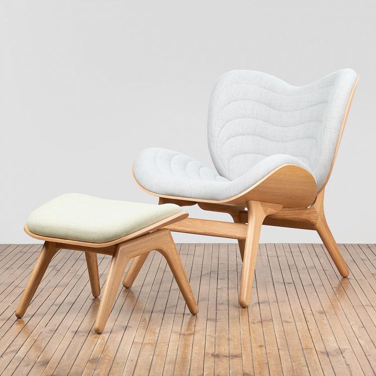 Банкетка Читатель, светлые ножки The Reader Ottoman, Oak