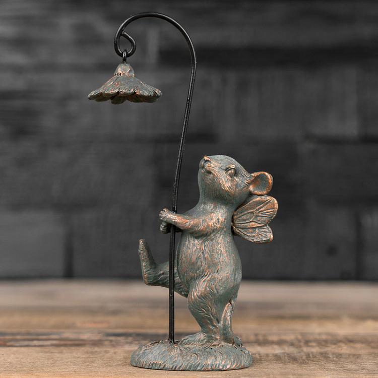 Набор из трёх статуэток Мыши с цветками Set Of 3 Small Mouses With Flowers