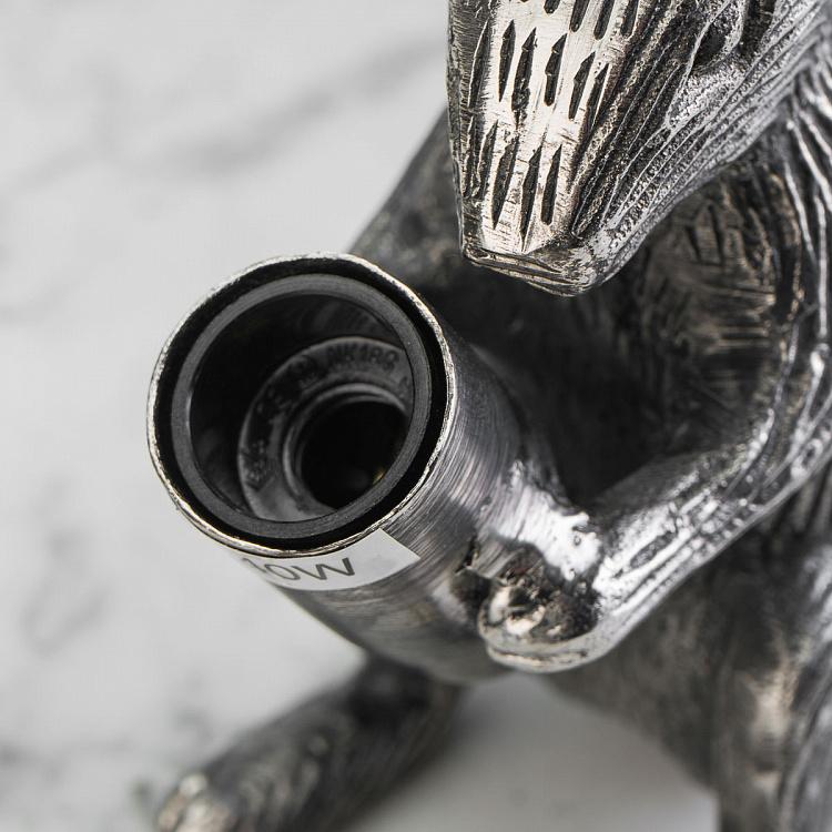 Серебряная настольная лампа Гонсалес Gonzales Lamp Silver Patina