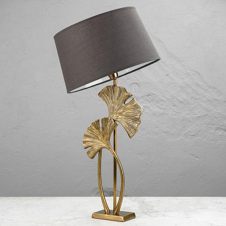 Настольная лампа с абажуром Цветок Гинкго Ginkgo Flower Table Lamp With Shade Grey