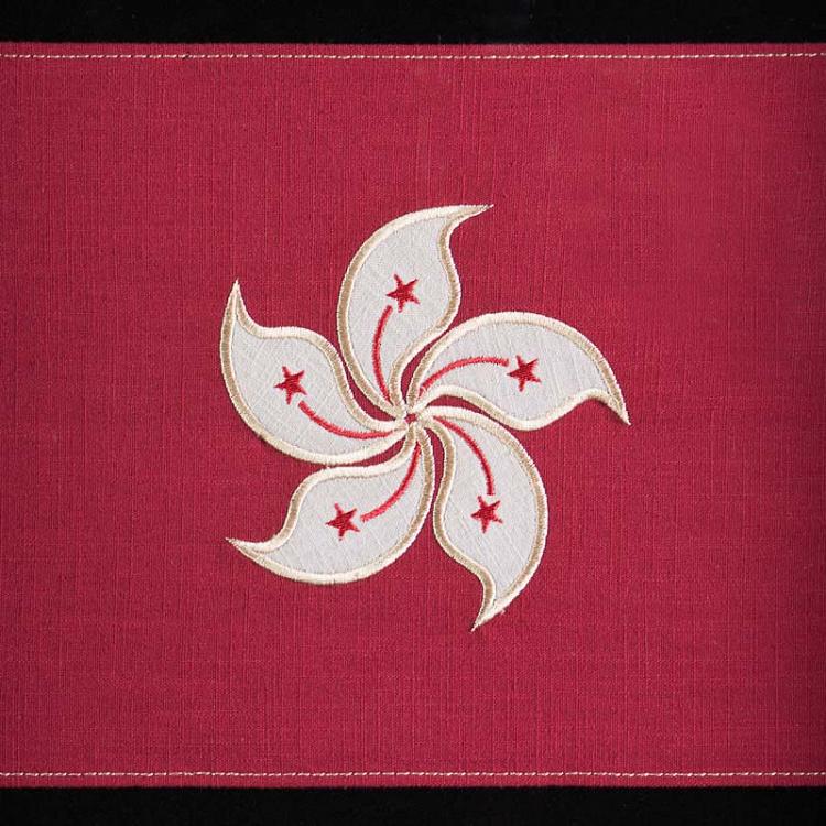 Флаг Гонконга за стеклом в раме, мини Shadow Box Flag Hong Kong Mini