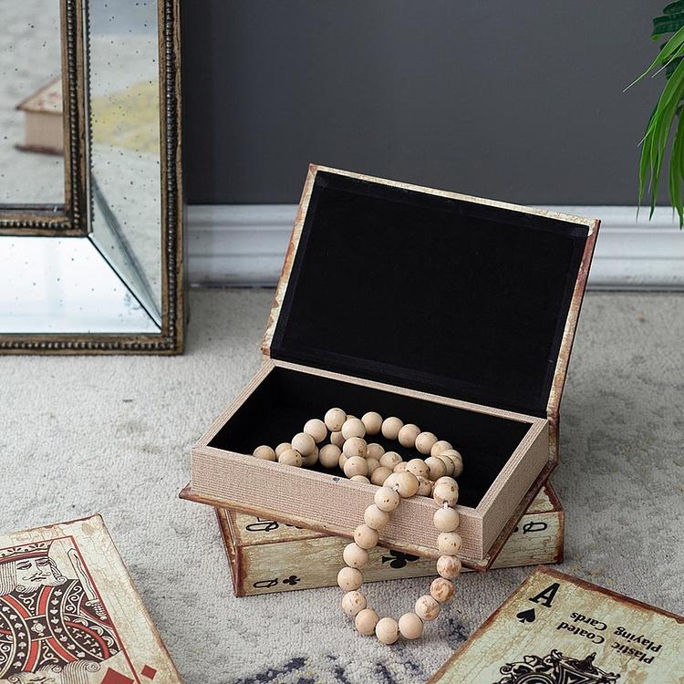 Набор из четырёх шкатулок Игральные карты Set Of 4 Book Boxes Ace Playing Cards