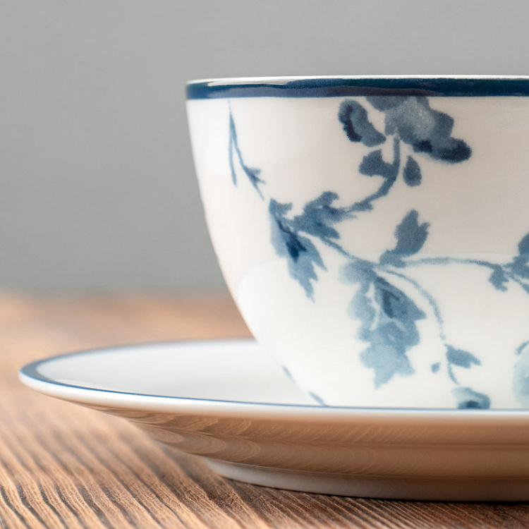 Кофейная пара Китайская роза China Rose Cappuccino Cup And Saucer
