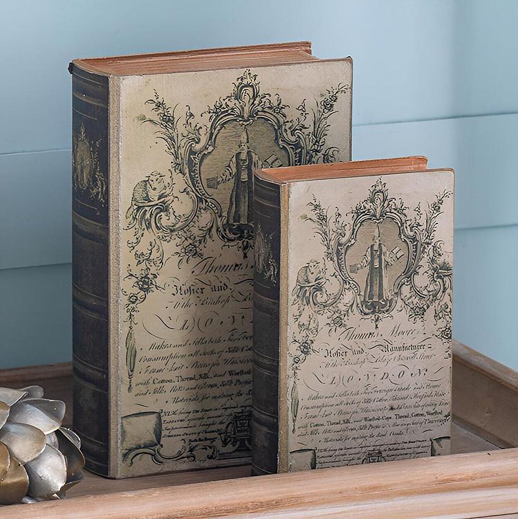 Набор из двух шкатулок Старая Англия Set Of 2 Book Boxes Old England