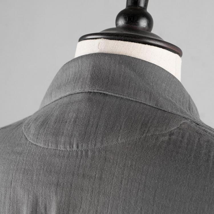 Тёмно-серая пижама из лёгкого хлопка, размер M Crepe Gauze Pajamas Sleep Wear Dark Grey M