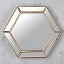 Зеркало Hexagonal Mirror With Mirror Frame