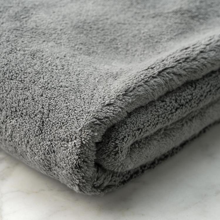 Тёмно-серое махровое банное полотенце Олимпия 76x142 см Olympia Bath Towel Dark Grey 76x142 cm