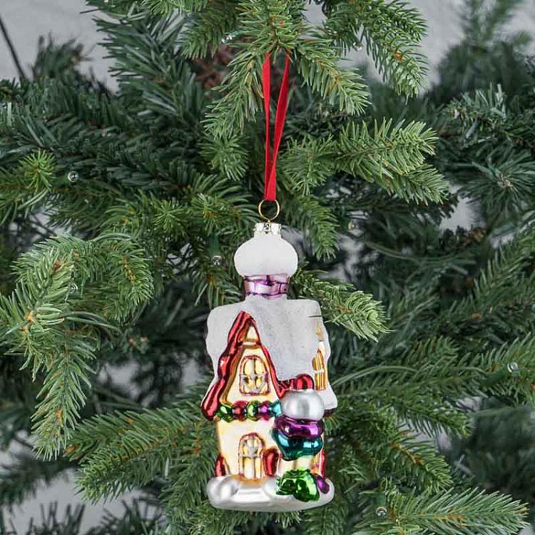 Ёлочная игрушка Пряничный домик Gingerbread House 14 cm