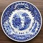 Винтажная тарелка Vintage Plate Blue White Large 20