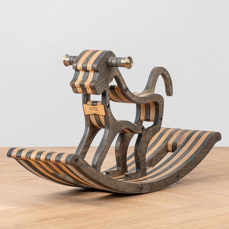 Тёмная детская качалка Обезьянка Monkey Rocking Chair Dark Oil