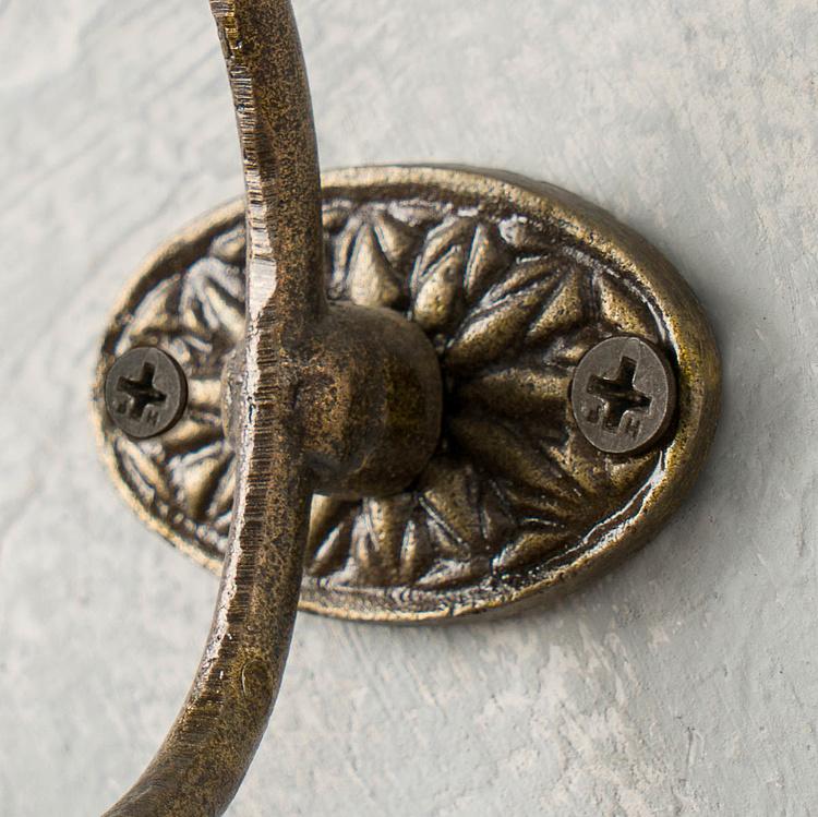 Двухрожковый крючок со стеклянными наконечниками Art Deco Bubble Glass Hook