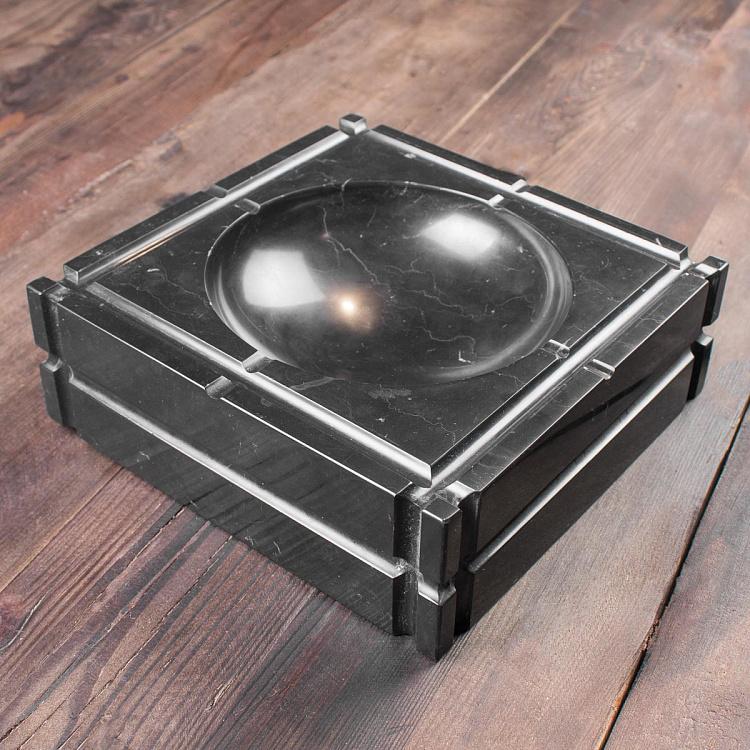 Чёрная мраморная пепельница Нестор Ashtray Nestor, Black Marble