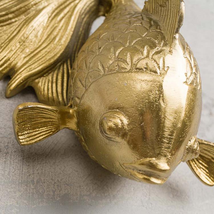 Настенное украшение Золотая рыбка с хвостом направо Wall Gold Fish Tail Right