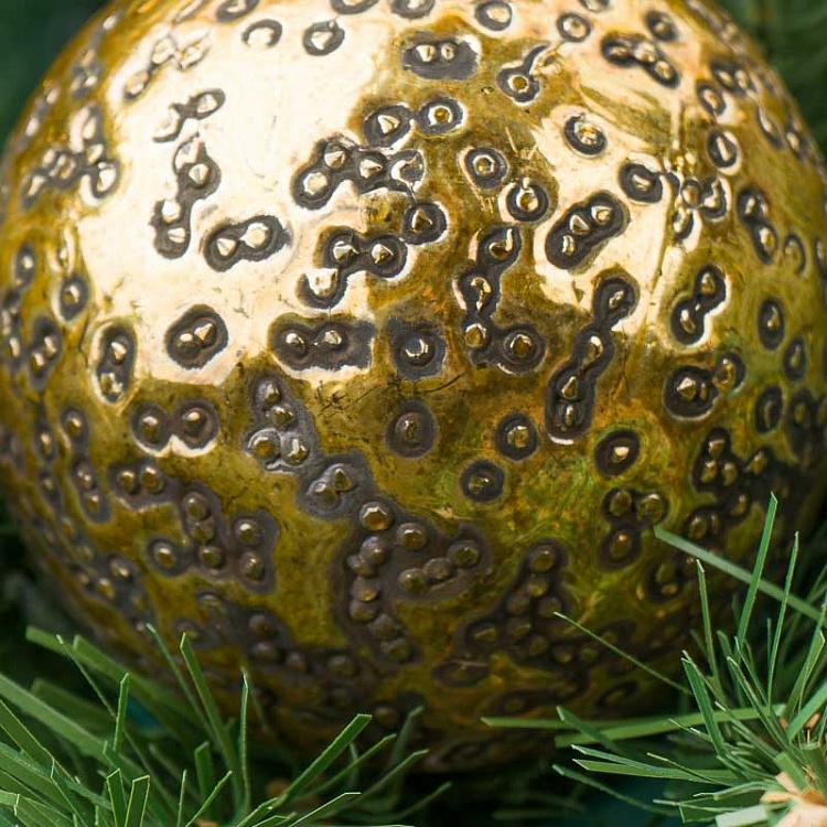 Ёлочный шар Фантом золотой, S Glass Ball Phantom Gold 8 cm