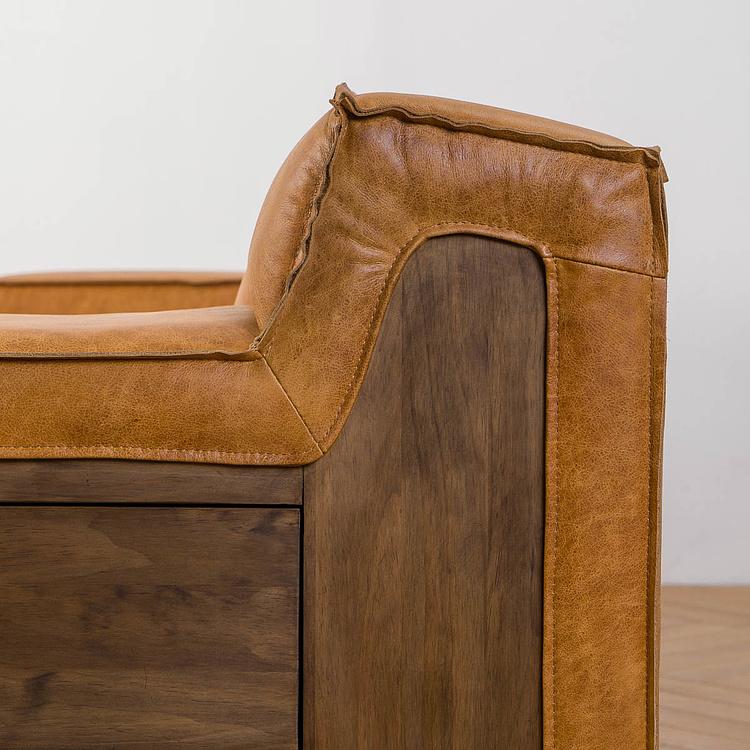 Трёхместный диван Мадрид, светлые ножки Madrid 3 Seater, Light Brown Wood D