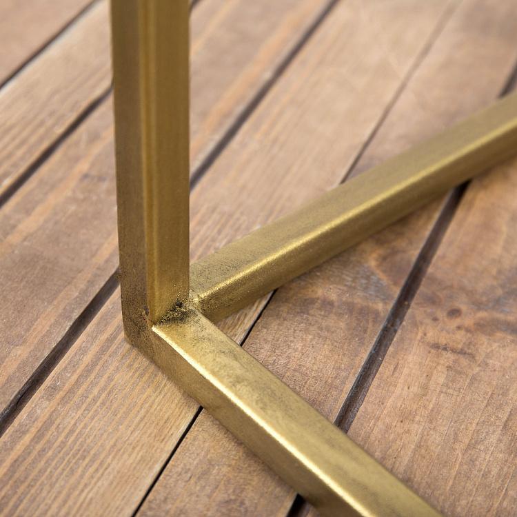 Комплект из двух консольных столов из дерева манго Set Of 2 Consoles Mango And Antique Gold