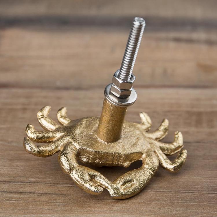 Мебельная ручка Золотой краб Golden Crab Knob