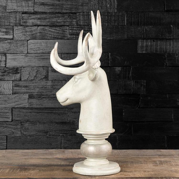 Статуэтка Белый олень White Deer Head On Stand