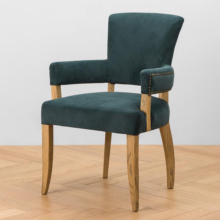 Стул Ньюпорт с подлокотниками, светлые ножки Newport Dining Chair, Oak Brown