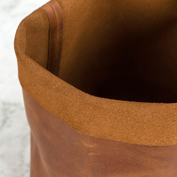 Кожаная корзина для хранения Leather Storage Basket
