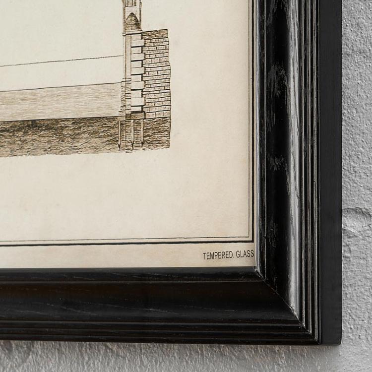 Картина-принт Железный мост со светлым фоном, L Architectural Iron Bridge Natural Large