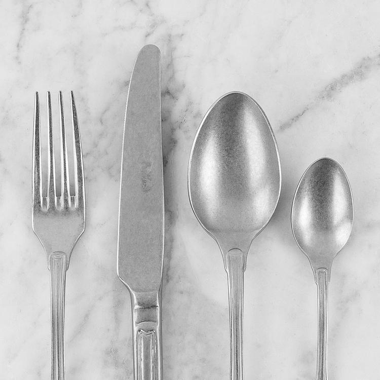 Набор из 24 столовых приборов на 6 персон по 4 предмета Витториале Set Of 24 Cutlery Pieces Vittoriale Stone Washed