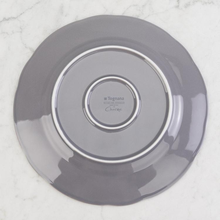 Туманно-серая обеденная тарелка Старая Вена, L Vecchio Vienna Dinner Plate Large London Smoke