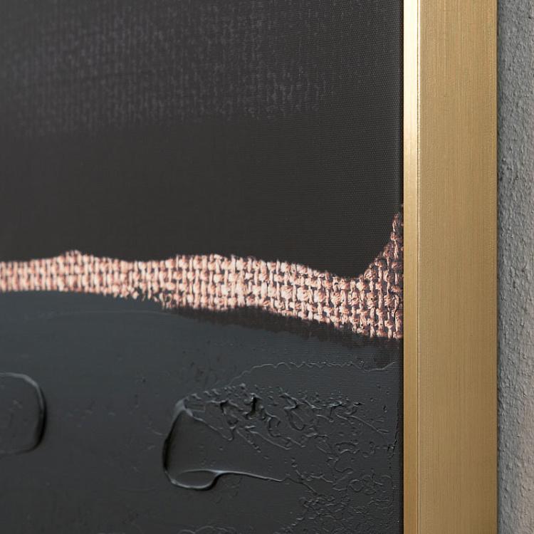 Вручную раскрашенная картина на холсте в золотой раме Закат Canvas Picture With Golden Frame Sunset