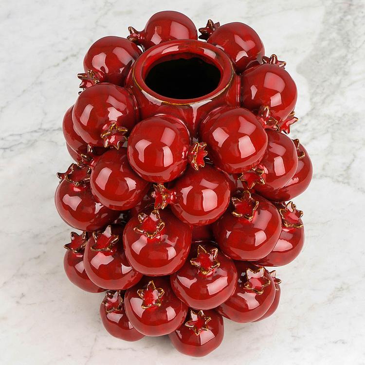 Красная широкая ваза Гранаты Farandole Of Pomegranates High Vase