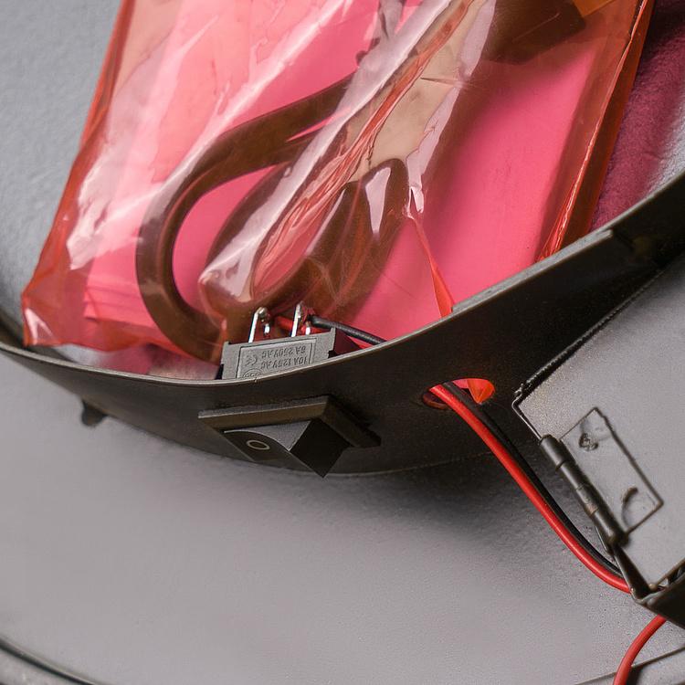 Круглое зеркало с подсветкой в чёрной раме Mirror With Led Light