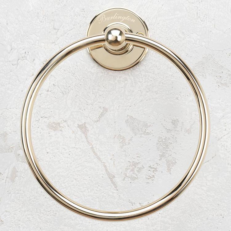 Настенный держатель-кольцо для полотенец золотого цвета Towel Ring Gold
