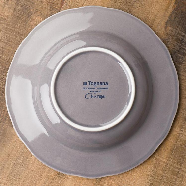 Туманно-серая суповая тарелка Старая Вена Vecchio Vienna Soup Plate London Smoke