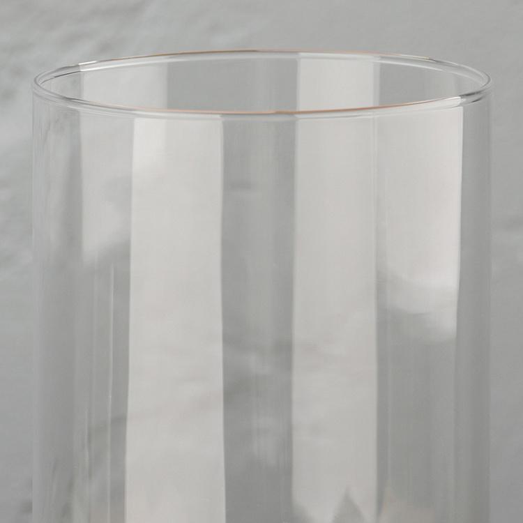Цилиндрическая стеклянная ваза для цветов Long Cylindrical Glass Vase