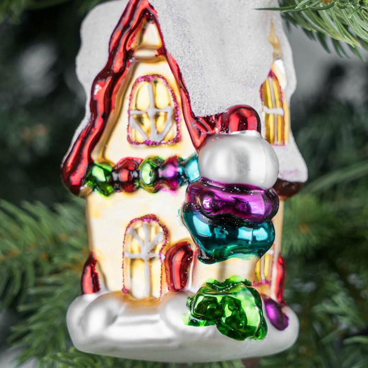Ёлочная игрушка Пряничный домик Gingerbread House 14 cm