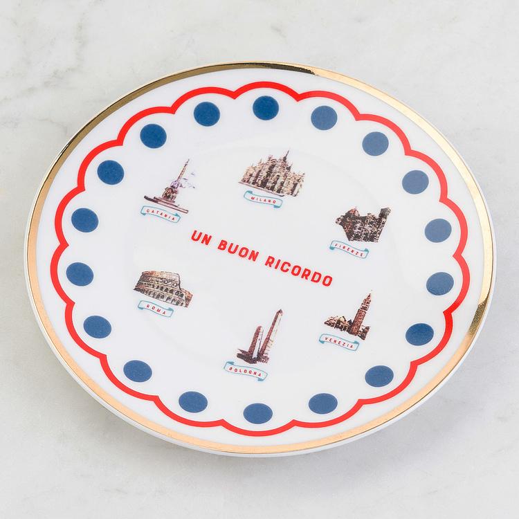 Тарелка для хлеба Хорошие воспоминания Памятники Un Buon Ricordo Bread Plate Monumenti